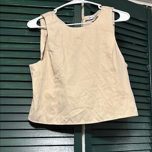 Sadie & Sage Cream Sleeveless Crop Tank Top